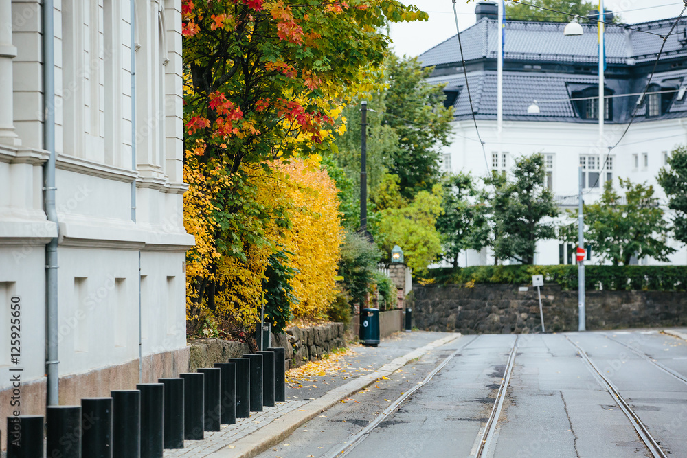 Autumn city in Europe.