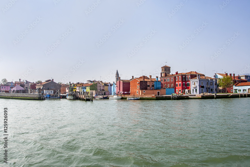 Fototapeta premium panorama Burano, małej kolorowej wyspy