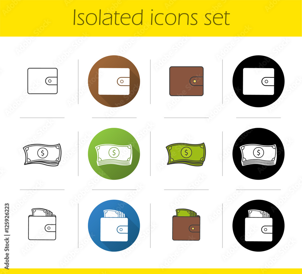 Money icons set