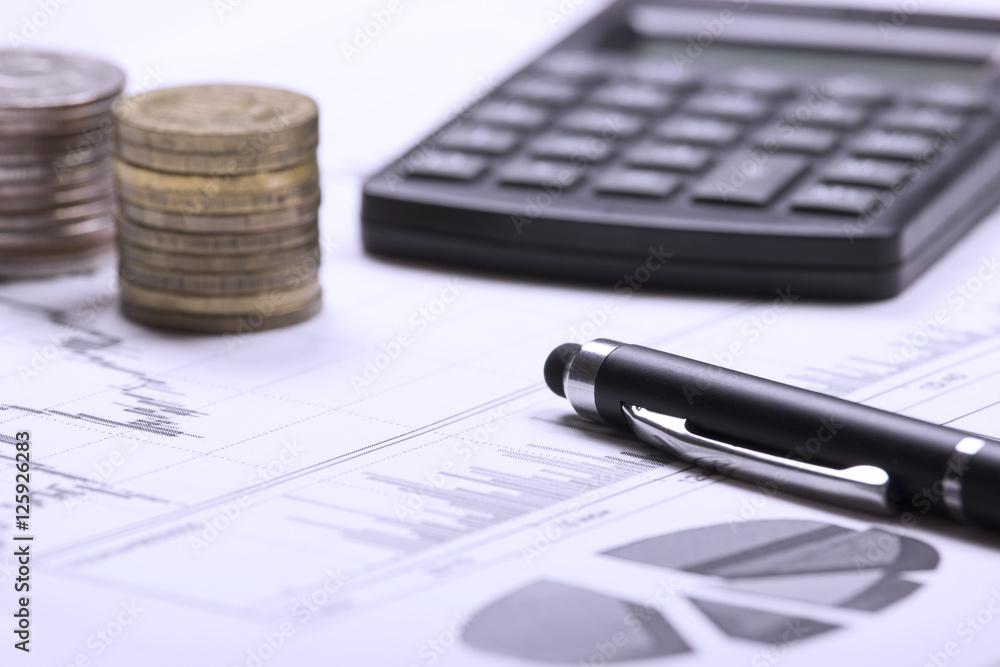 money, calculator and pen on your desktop money, calculator and pen on your desktop