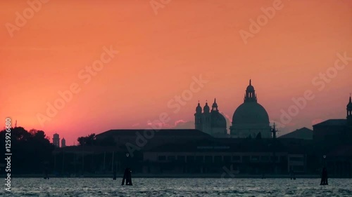 Venice lagoon sunset