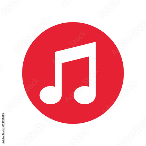 music note isolated icon vector illustration design