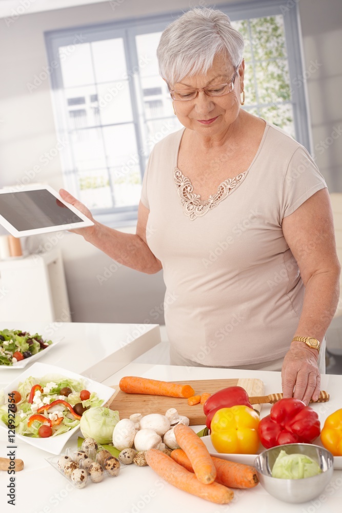 Modern granny cooking