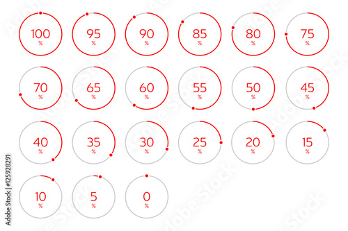 Modern Infographic Loading Circle Set