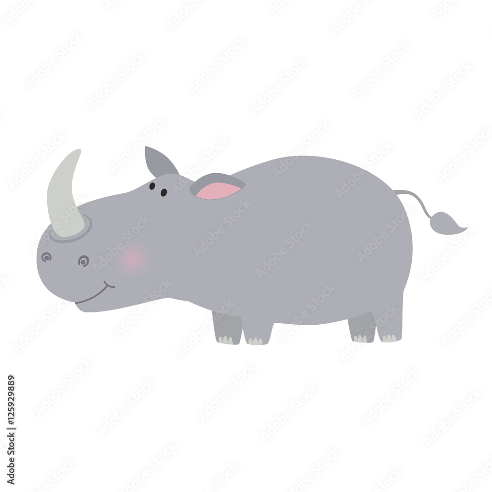 Obraz premium cute rhino cartoon