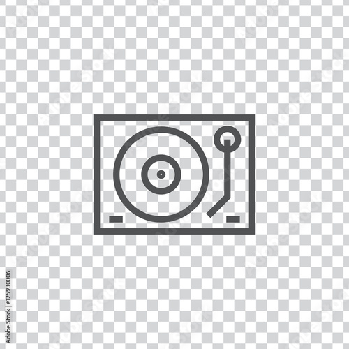 Dj mixer icon vector  clip art. Gramophone vector symbol. Also useful as logo  transparent web UI element  silhouette and illustration.