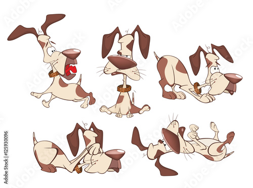 Set Cartoon Illustration. A Funny Dogs for you Design