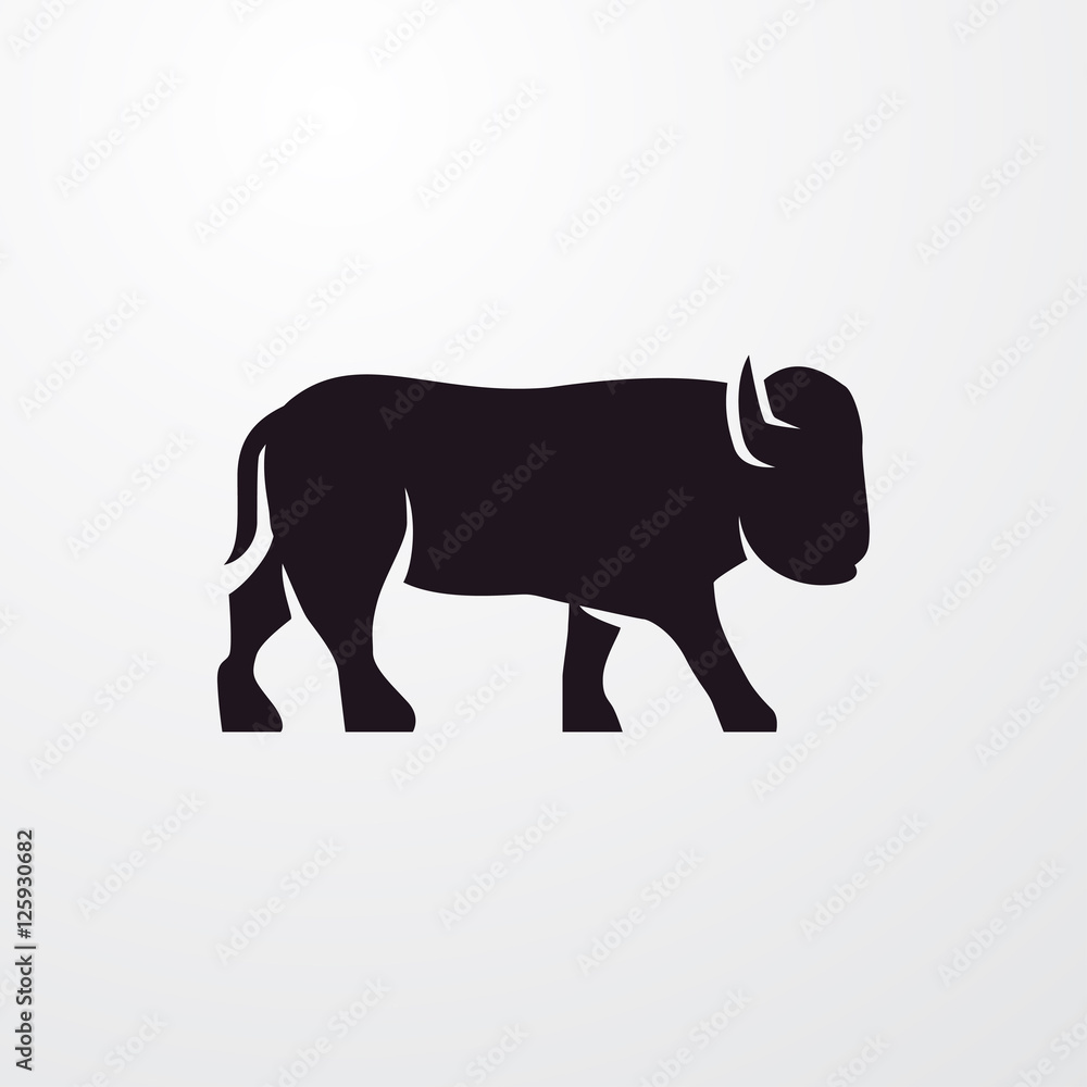 Obraz premium buffalo icon illustration