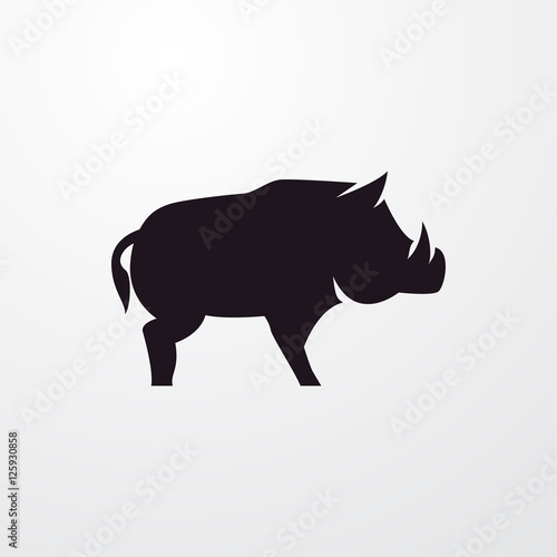 Vászonkép boar icon illustration