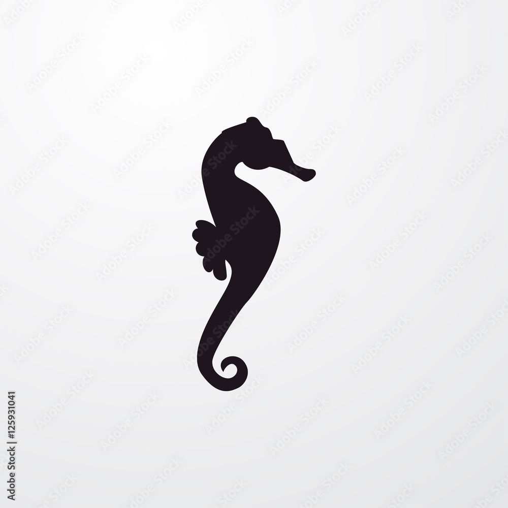 Fototapeta premium seahorse icon illustration