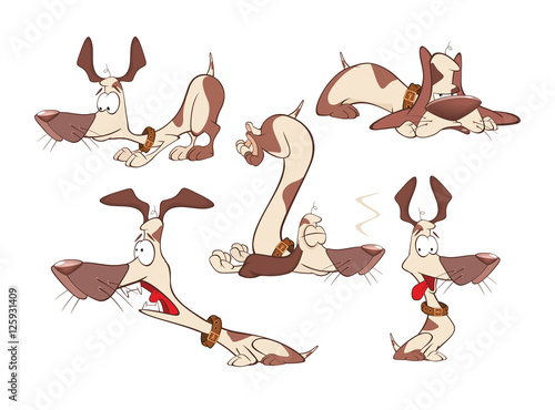 Set Cartoon Illustration. A Funny Dogs for you Design