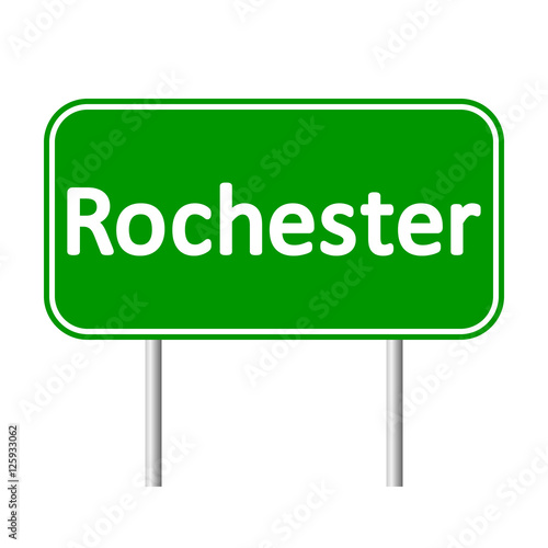 Rochester green road sign.