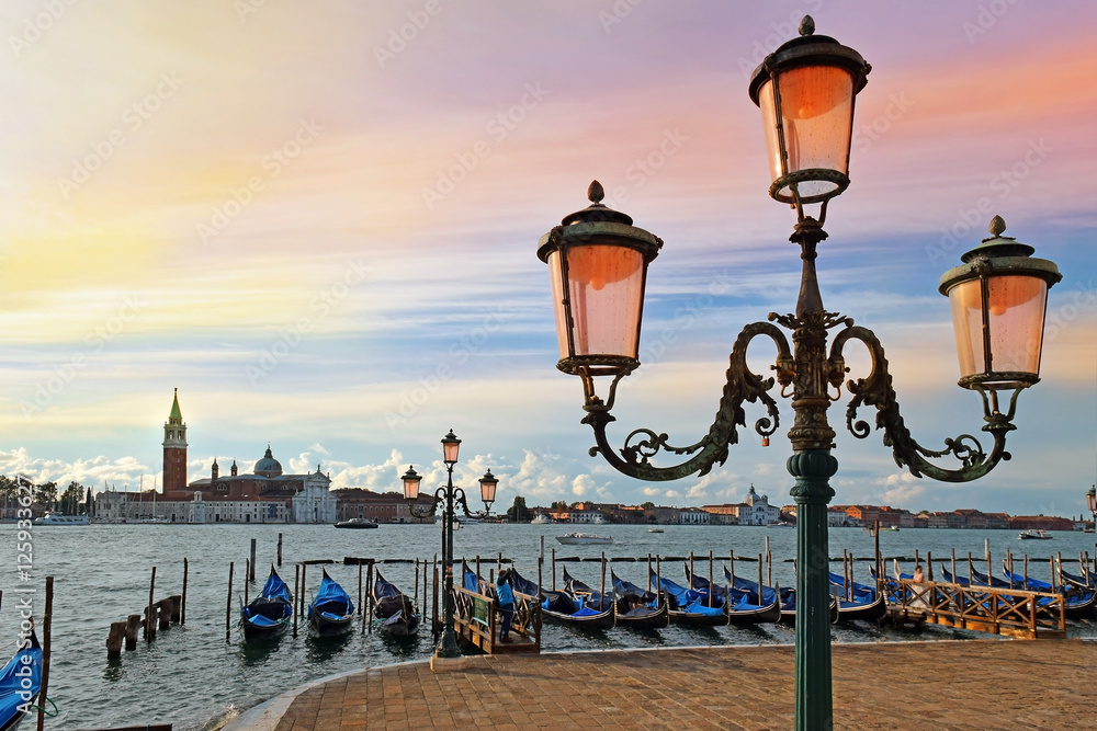 romantic view of Venice at dawn