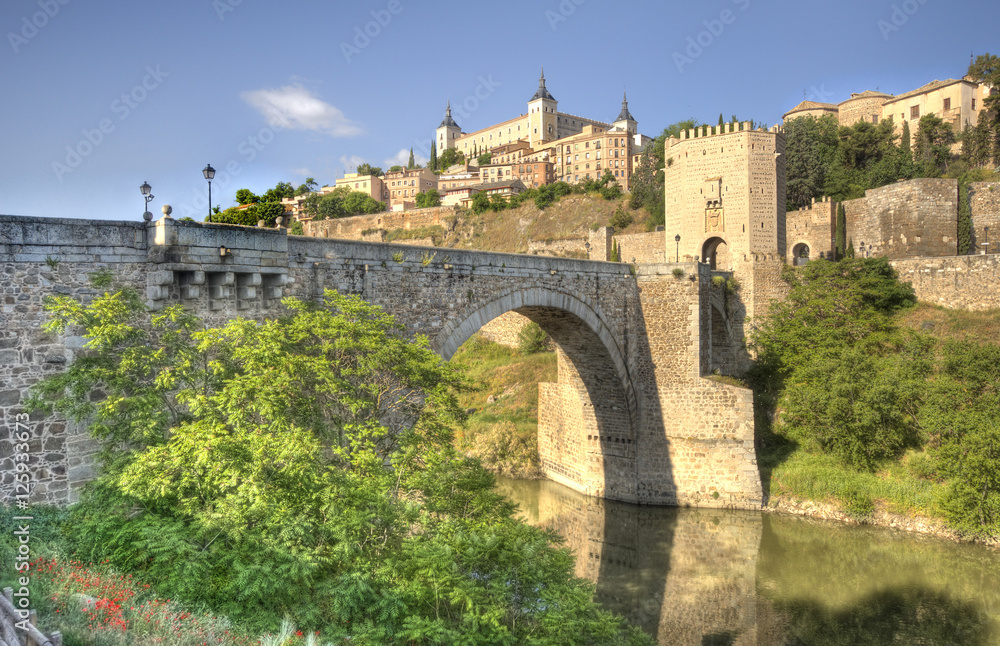 Alcantara Bridge in Toledo, Spain