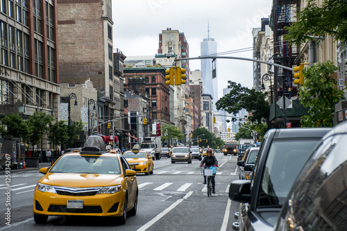 New York City Taxi Streets USA Big Apple Skyline