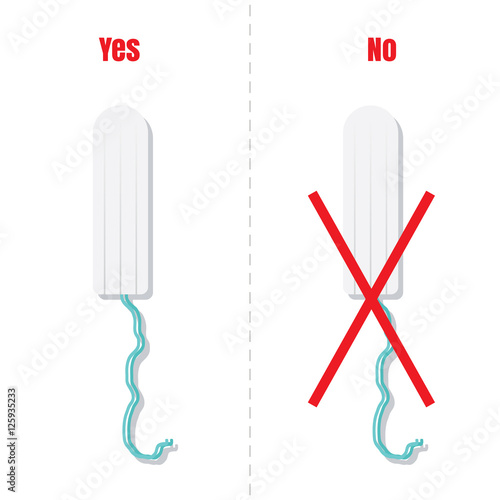 Women's menstrual gynecological tampon Vector