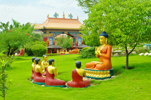 Buddhist temples of Lumbini, Nepal photo