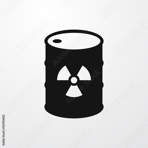 radiation on barrel icon illustration