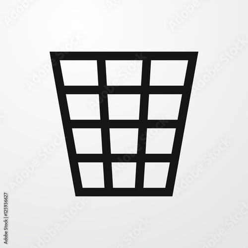 trash bin icon illustration