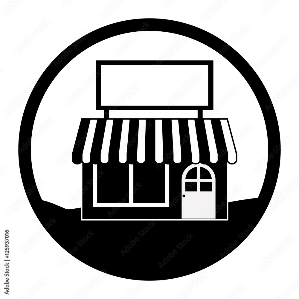 Small store icon. Shop retail market and business theme. Isolated design. Vector illustration Small store icon. Shop retail market and business theme. Isolated design. Vector illustration