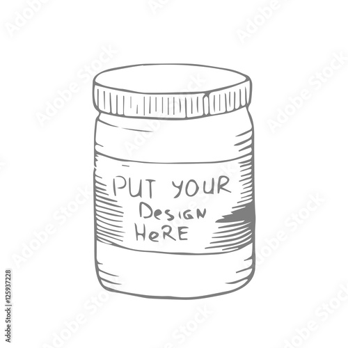 glass bank scetch. vector