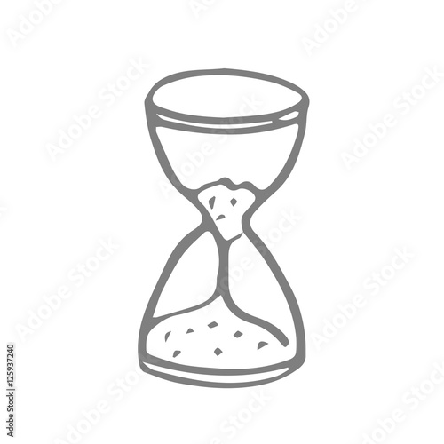 hourglass scetch. vector scetch