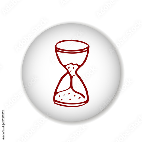 hourglass sketch. vector 