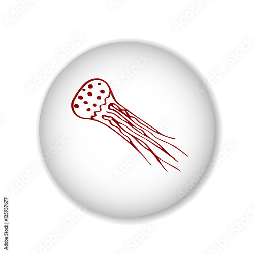 jellyfish scetch. vector