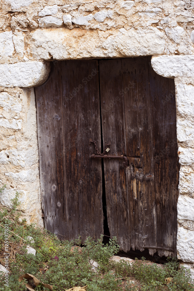Old doors in Ivan Dolac village, Hvar island - Croatia