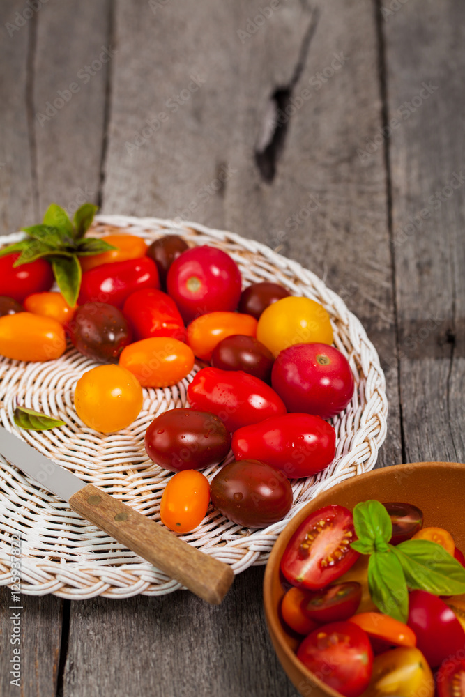 Cherry Tomato Mixed Medley. Selective focus. Cherry Tomato Mixed Medley. Selective focus.