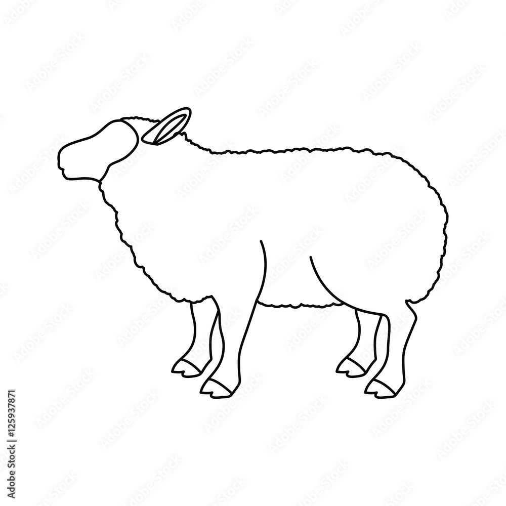Lamb icon. Livestock animal life nature and fauna theme. Vector illustration Lamb icon. Livestock animal life nature and fauna theme. Vector illustration