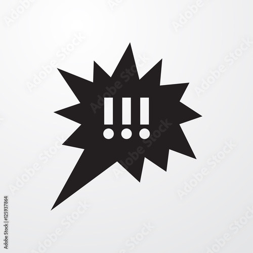 exclamation icon illustration