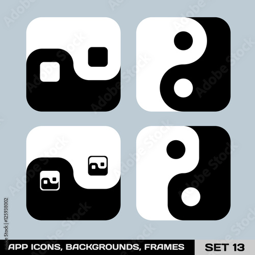 Set Of App Icon Backgrounds, Frames, Templates. Set 13. Vector