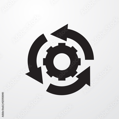 gear rotate icon illustration