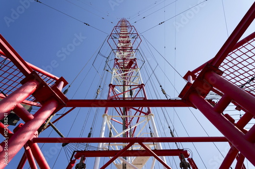 Billede på lærred Radio transmitter tower Liblice, the highest construction in Czech republic