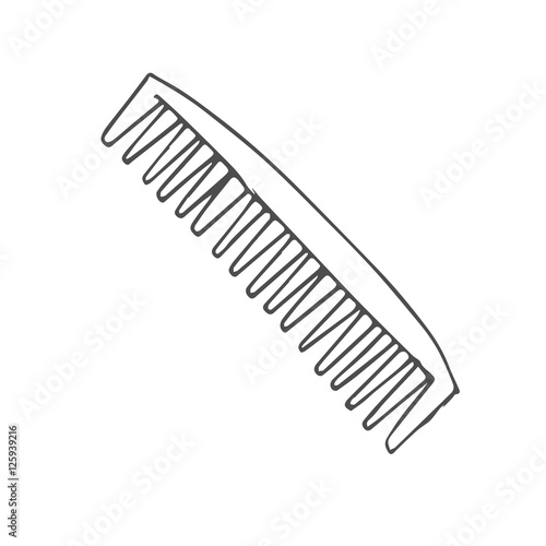 comb scetch. vector