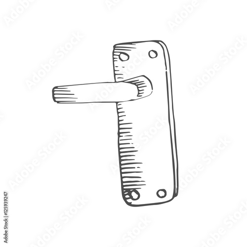 door knob scetch. vector