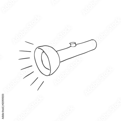 flashlight scetch. vector