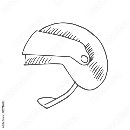 helmet scetch. vector