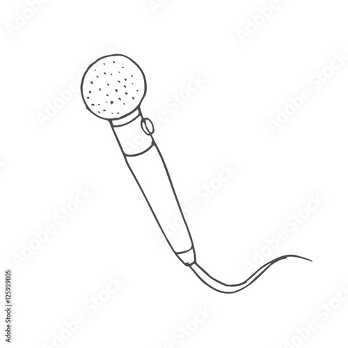 microphone scetch. vector