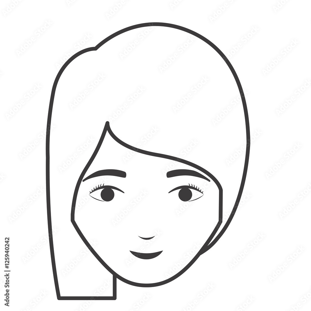 Woman cartoon icon. Avatar person and people theme. Isolated design. Vector illustration