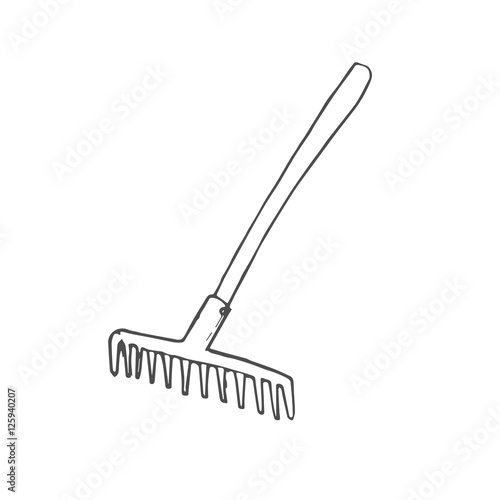 rake scetch. vector