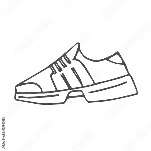  sneakers scetch. vector