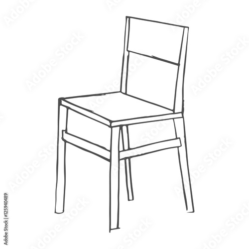 stool scetch. vector