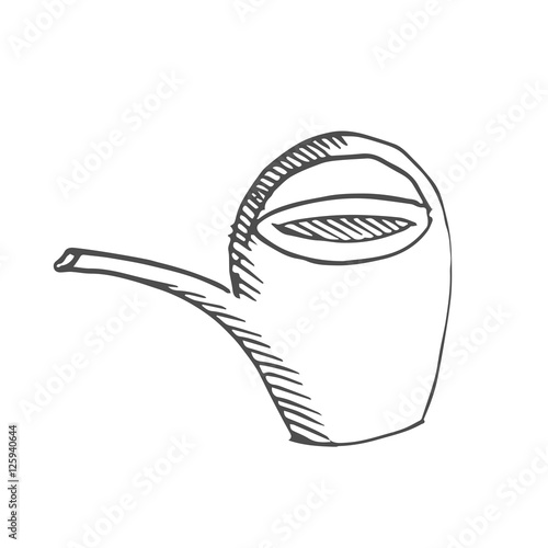 watering can scetch. vector