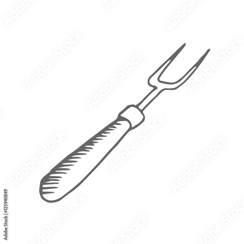 fork vector scetch