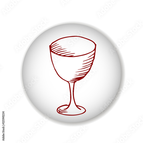 martini glass vector scetch