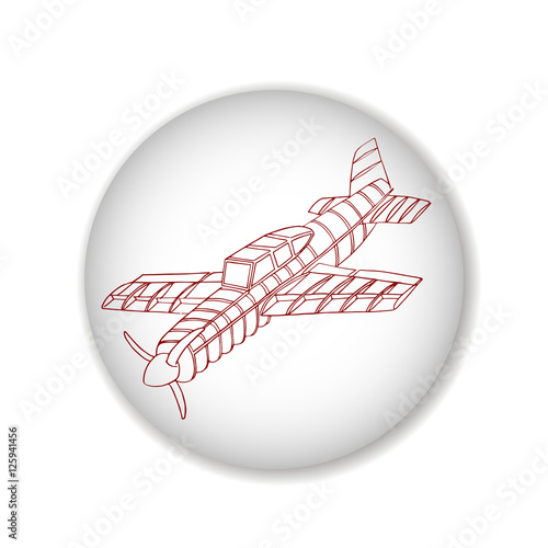 airplane vector scetch style