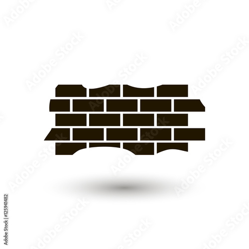 Brick wall vector icon
