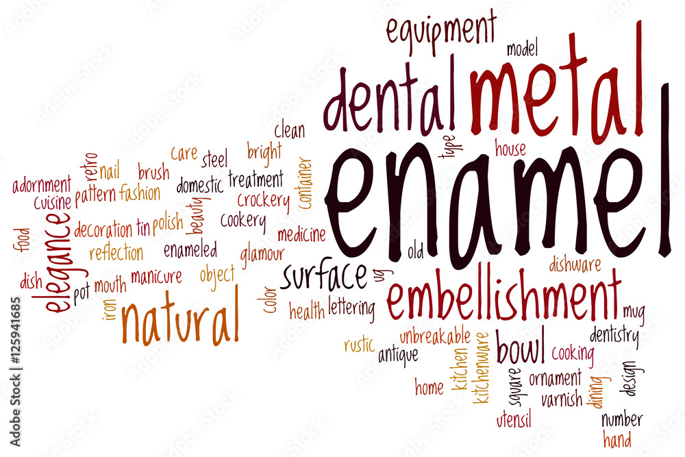 Enamel word cloud